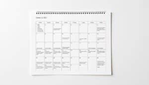 календар за съдържание