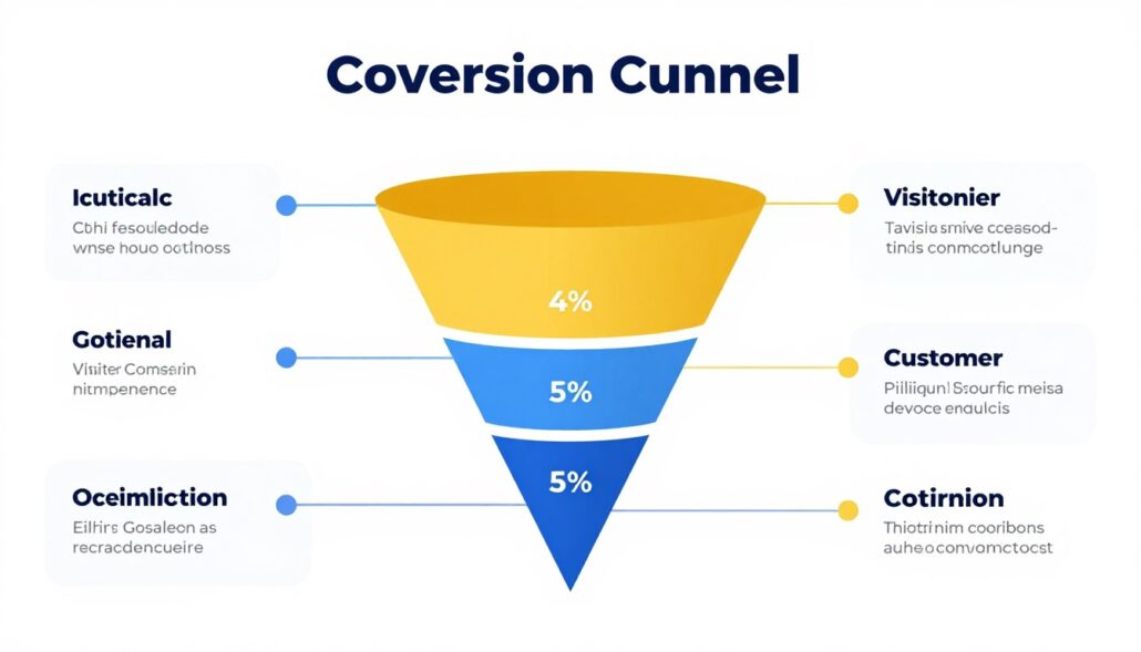 Conversion optimization funnel visualization