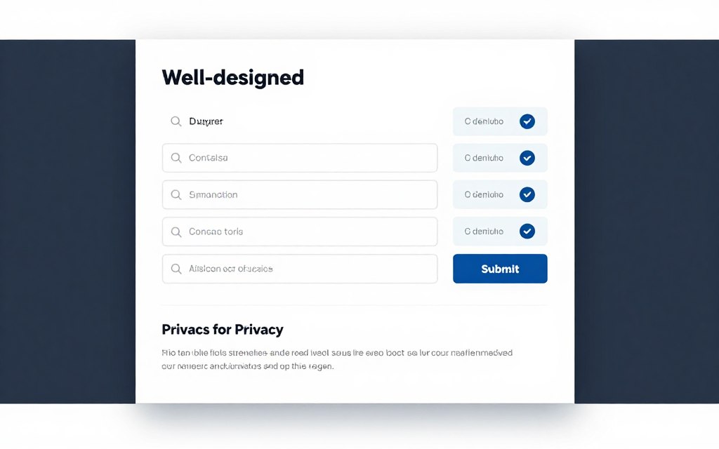 Optimized contact form design example