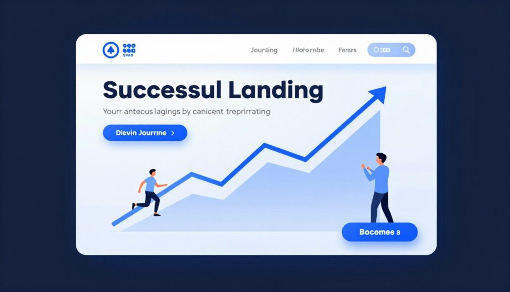 Success journey visualization for landing page creation
