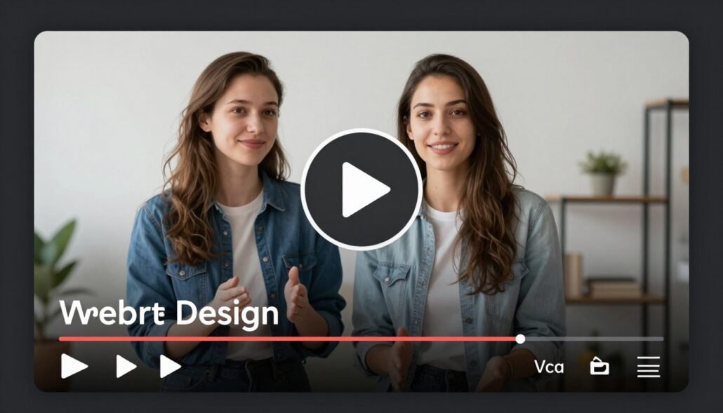 Video content placeholder for landing pages
