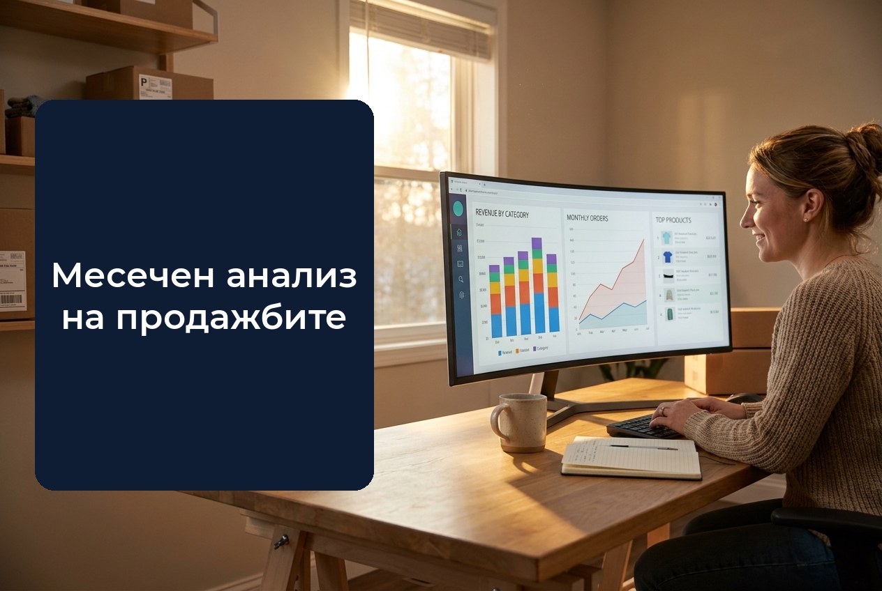 Месечен анализ на продажбите по продукти и категории